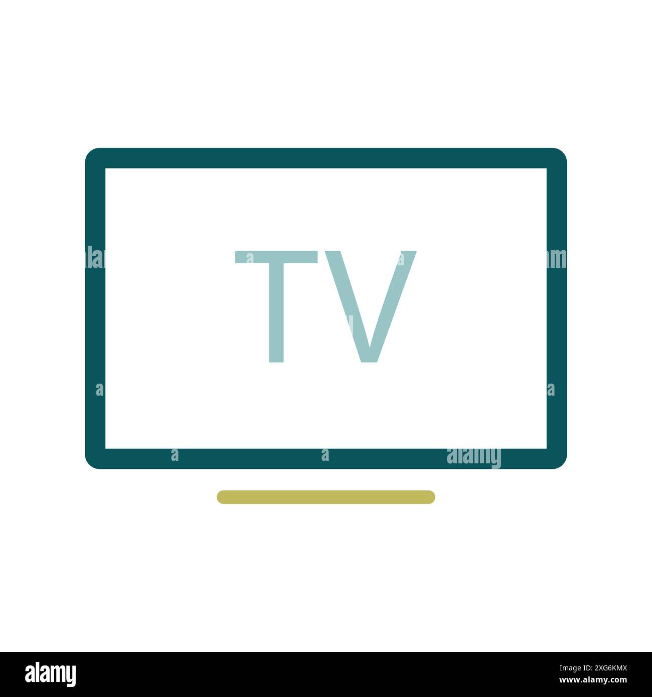 Smart TV flat vector isolated icon. Graph symbol for household electric web site and apps design, logo, app, UI Stock Vector
