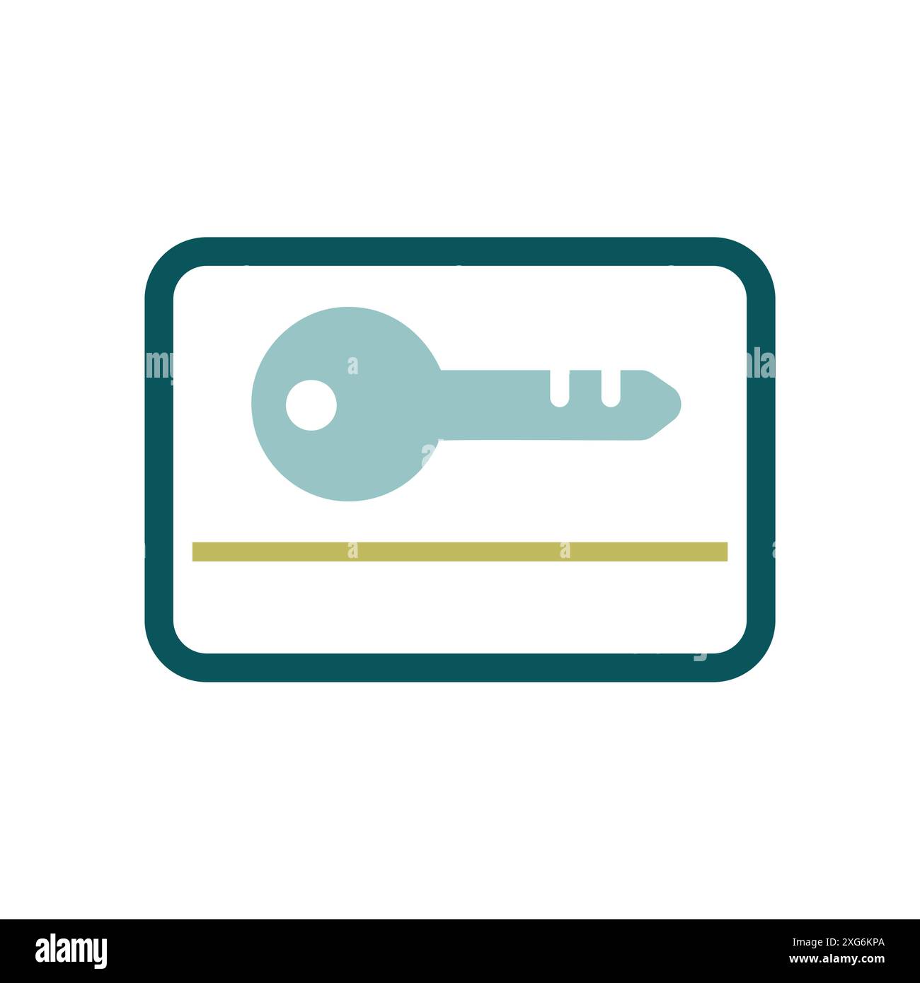 Card key flat vector isolated icon. Graph symbol for travel and tourism ...