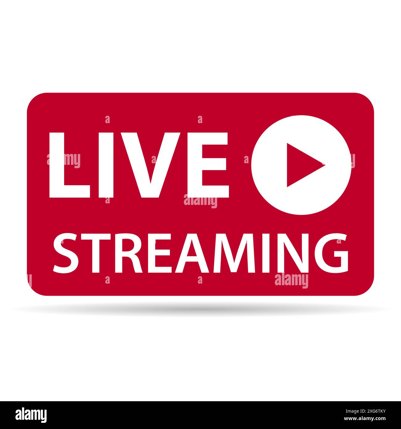 Live streaming shadow icon, stream button digital design, web player ...