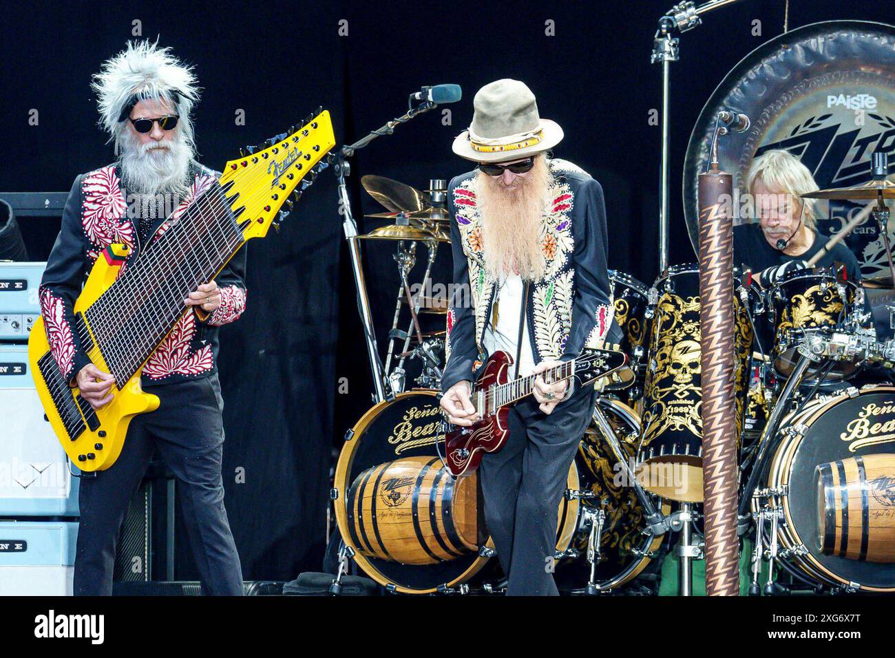 ZZ Top, Konzert in der Zitadelle Spandau, Berlin, 06.07.2024 Elwood Francis Bassist, Billy