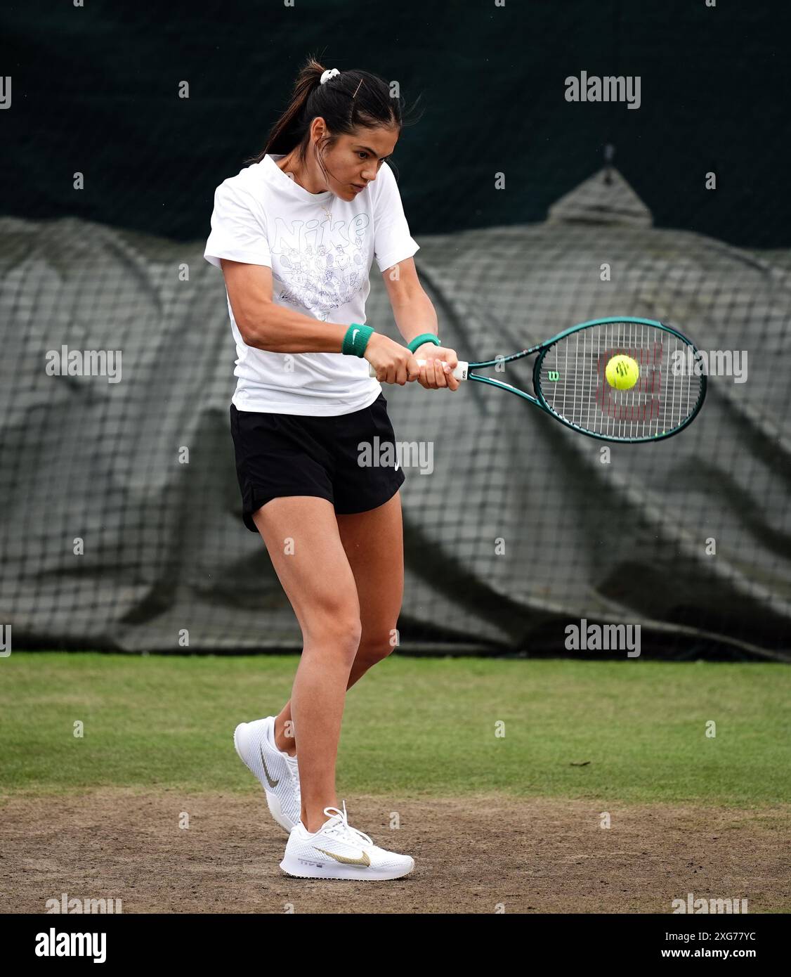 Emma Raducanu During A Training Session On Day Seven Of The 2024 emma-raducanu-during-a-training-session-on-day-seven-of-the-2024