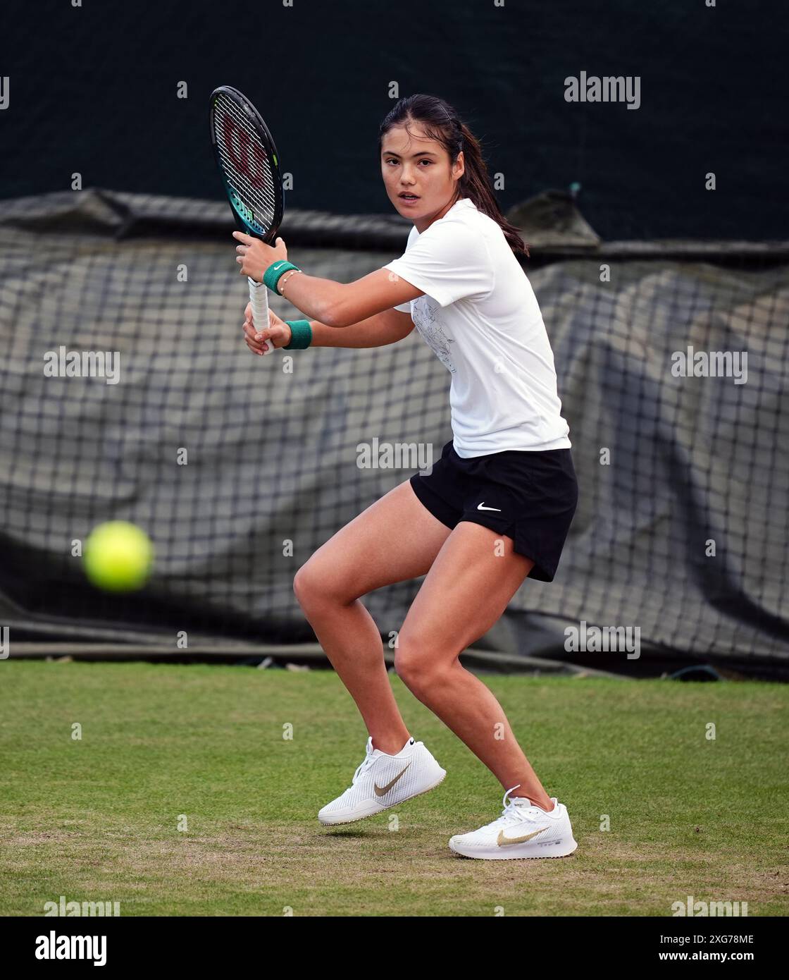Emma Raducanu During A Training Session On Day Seven Of The 2024 emma-raducanu-during-a-training-session-on-day-seven-of-the-2024