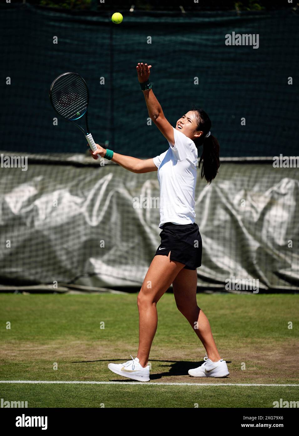 Emma Raducanu During A Training Session On Day Seven Of The 2024 emma-raducanu-during-a-training-session-on-day-seven-of-the-2024