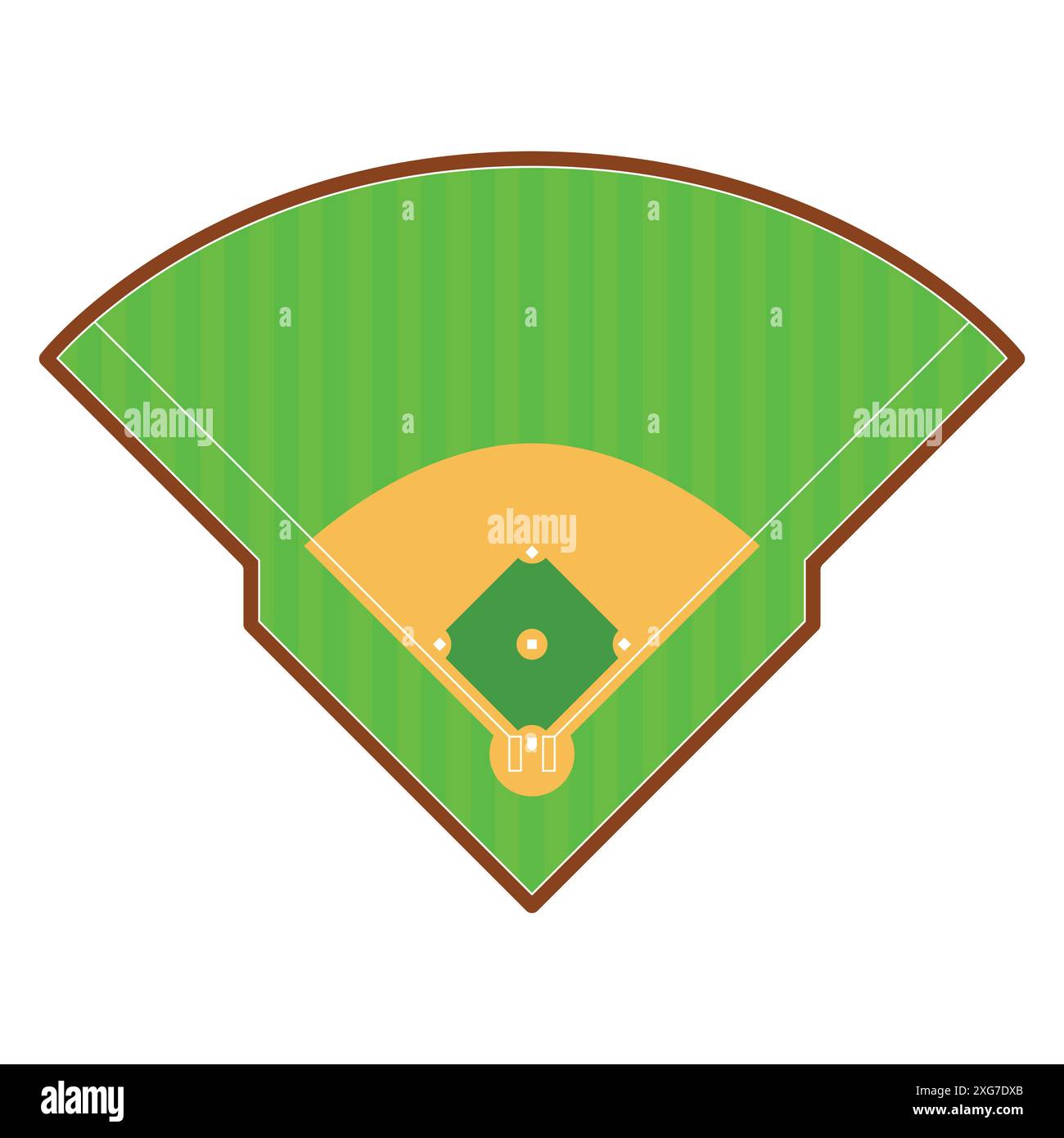 Baseball ground vector icon. Baseball sports grass pitch illustration