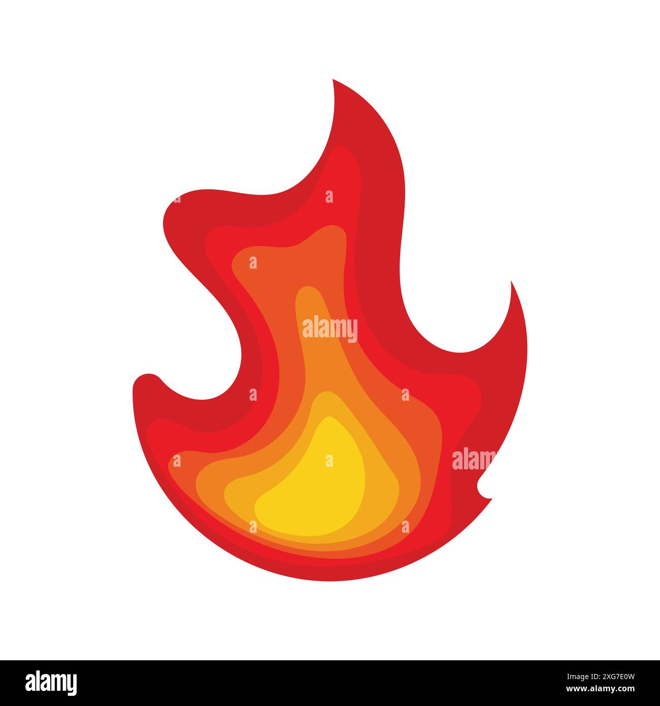 Hot Flames illustration icon. Hot Fire Flame vector. fire flame icon vector Stock Vector