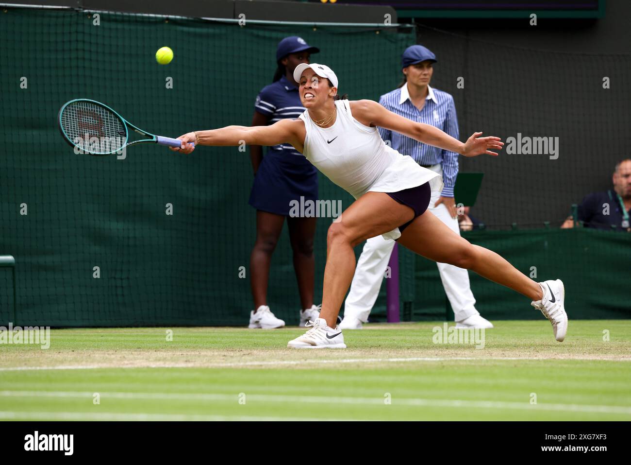 07 July 2024, Wimbledon, London, UK Madison Keys of the United States