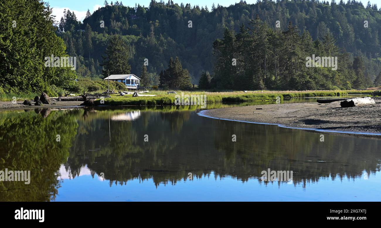 Reflection at Salt Creek Recreational area, near Port Angeles, WA Stock ...