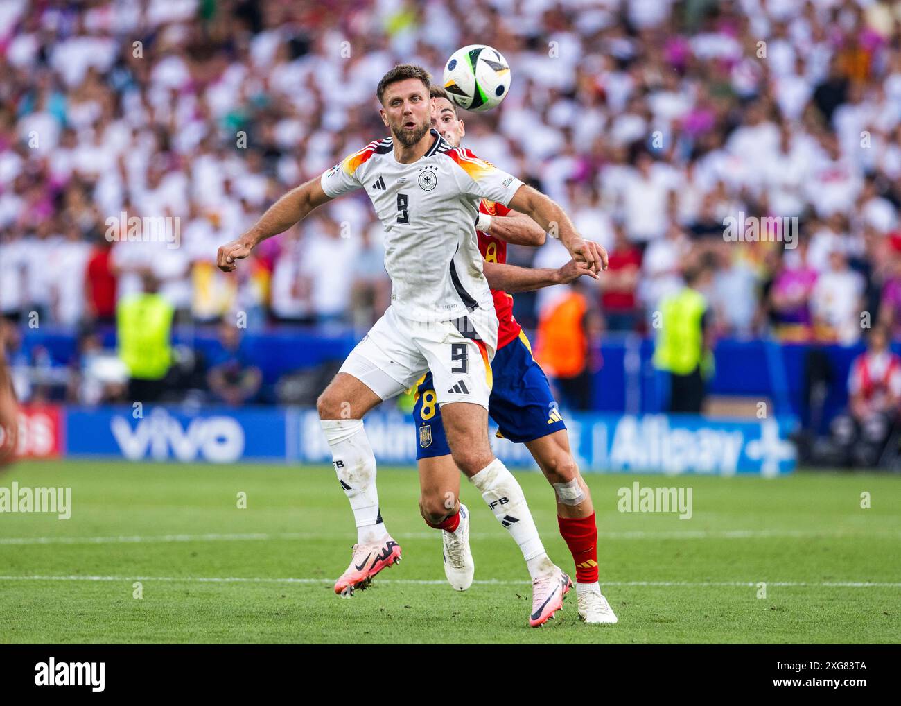 Germany Challenge Stuttgart, MHPArena 05.07.2024: Niclas Fuellkrug of germany challenges ...