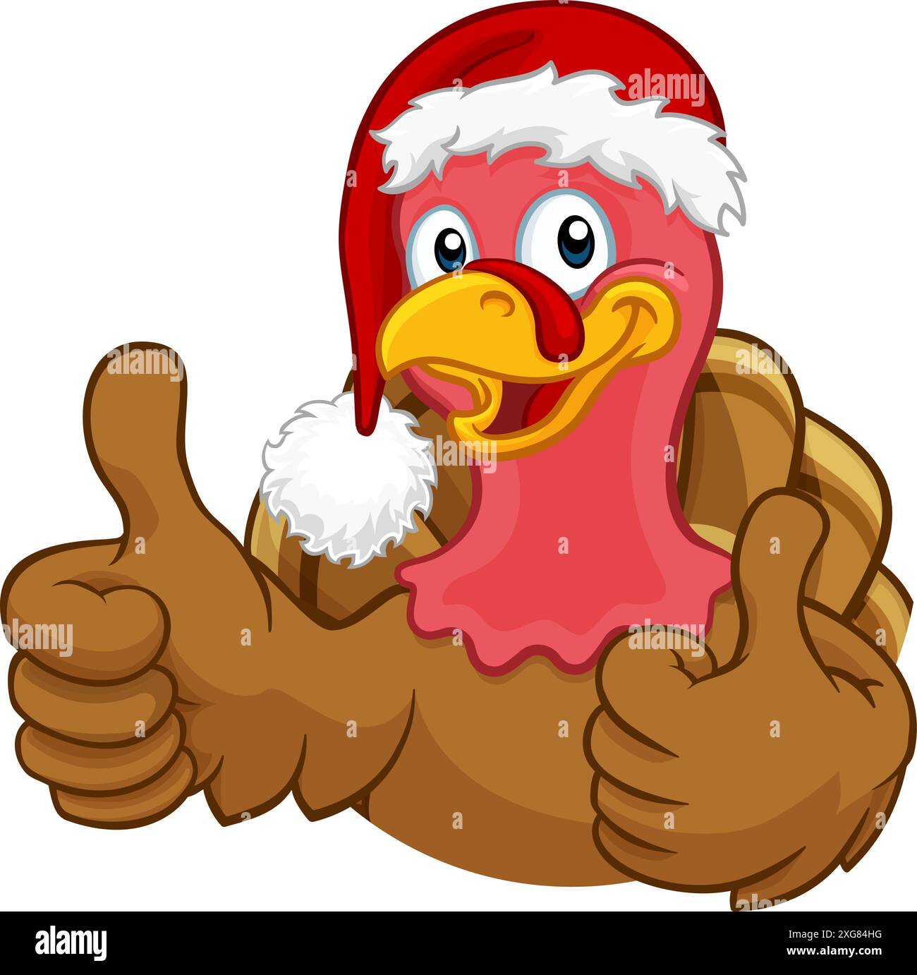 Santa Riding Turkey Cute cartoon turkey giving thumbs hi-res stock photography and images ...