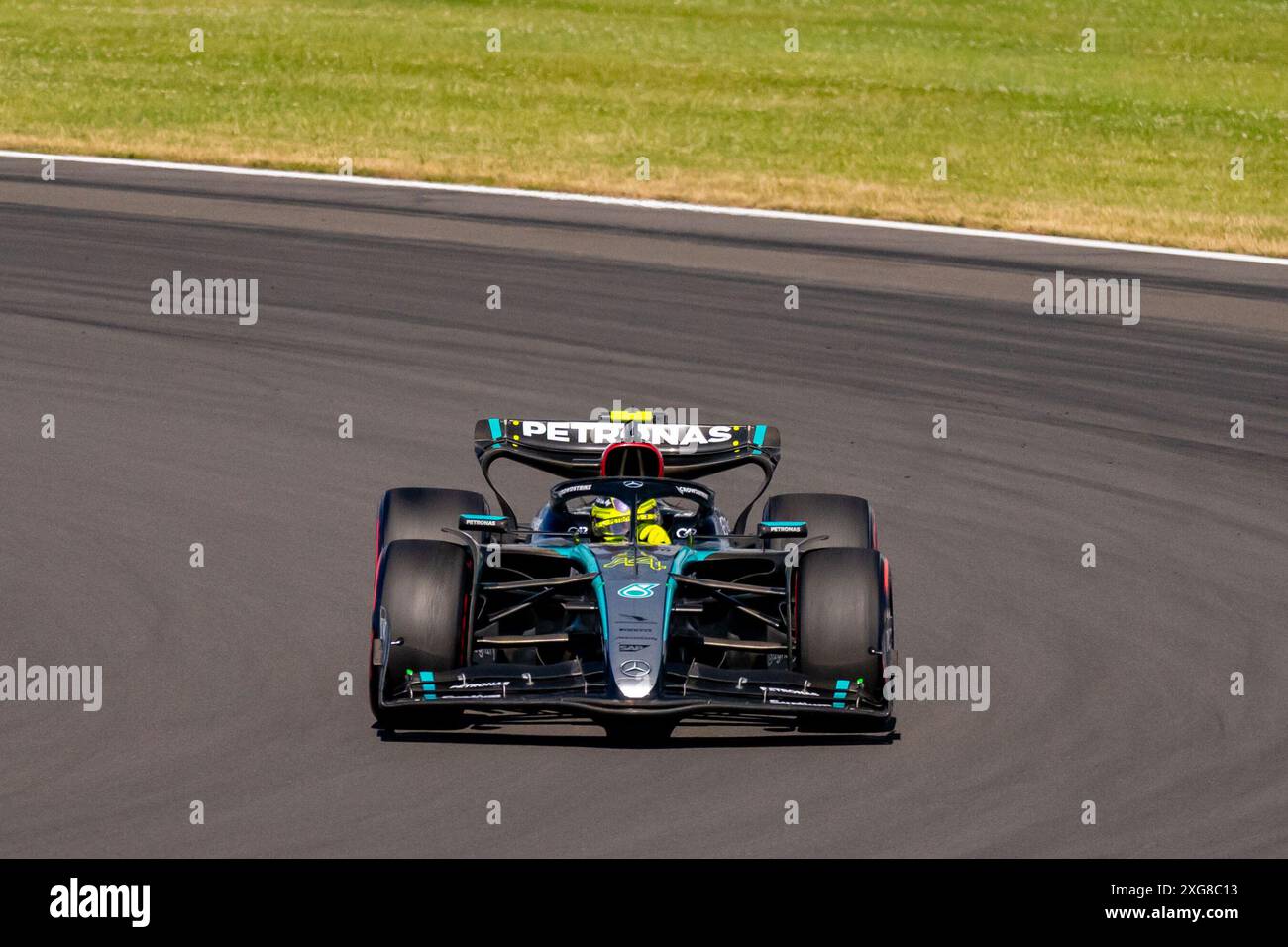 Silverstone (Towcester), UK, 07 Jul 2024, Lewis Hamilton Winning the British Grand Prix Credit
