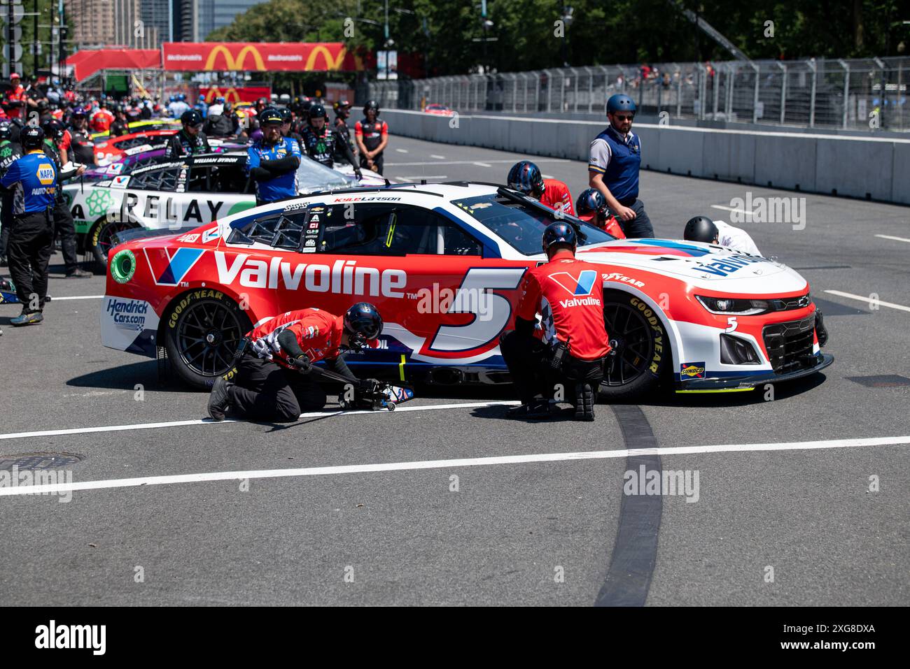 NASCAR Chicago Street race, Grant Park 165, first day of street racing ...