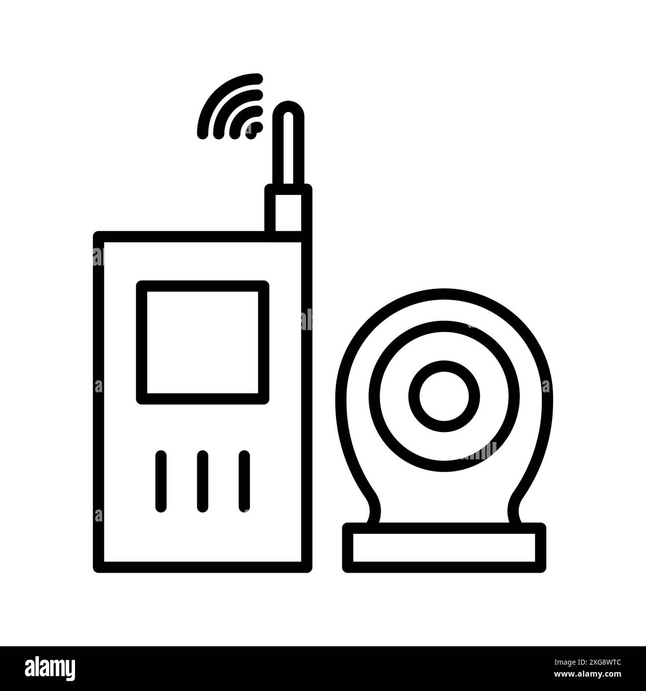 Baby monitor vector logo set collection for web app ui Stock Vector