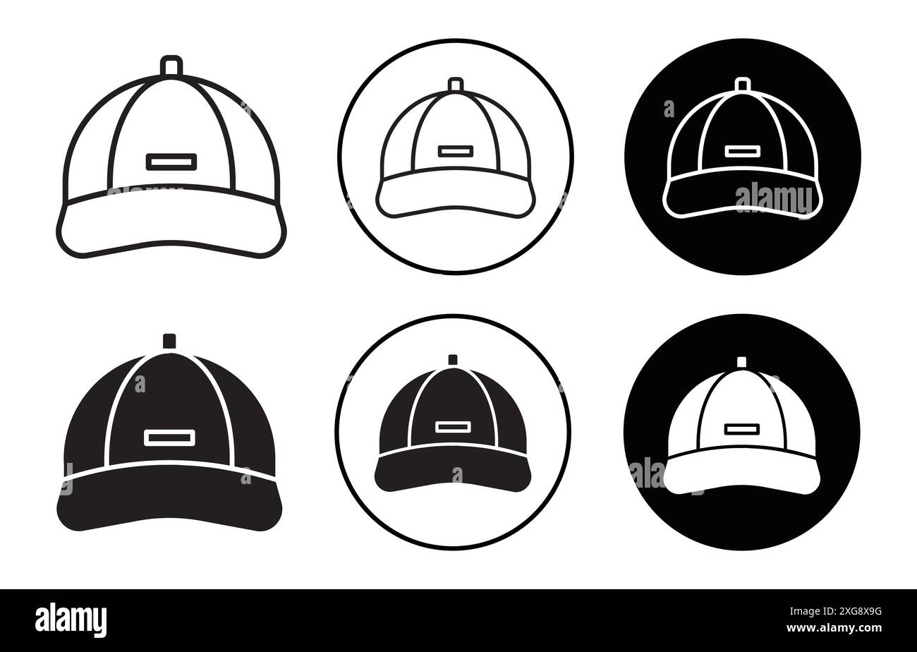 Cap icon vector logo set collection for web app ui Stock Vector