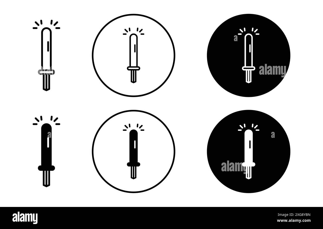 light stick icon vector logo set collection for web app ui Stock Vector