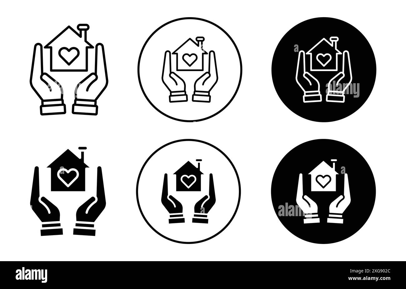 Shelter icon vector logo set collection for web app ui Stock Vector