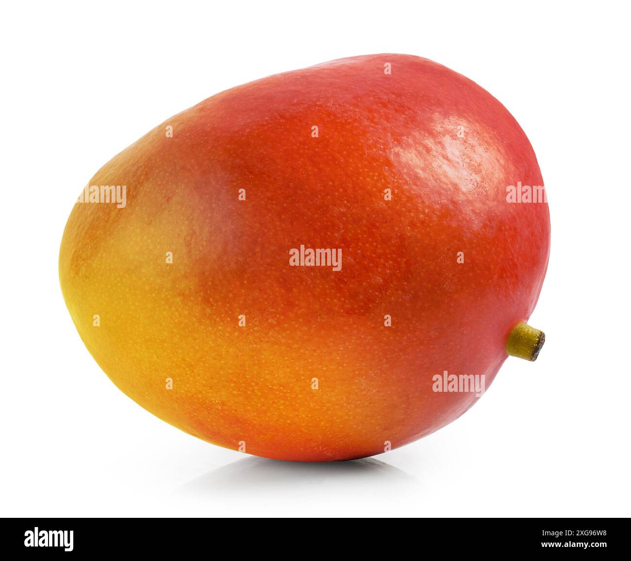 fresh ripe whole mango fruit isolated on white background Stock Photo