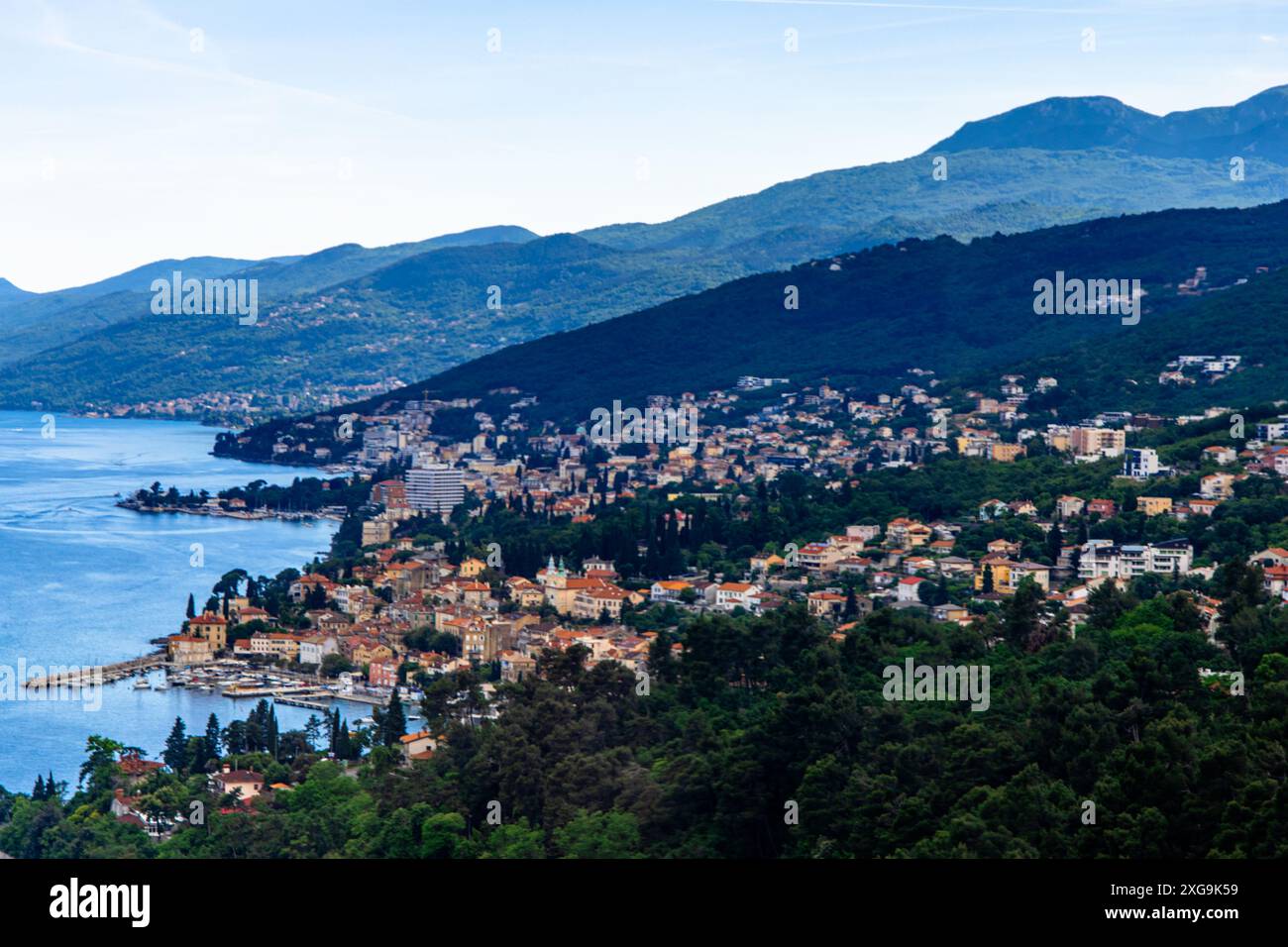 Views Pict A panoramic view of the Opatija coastline in Croatia. The image ...