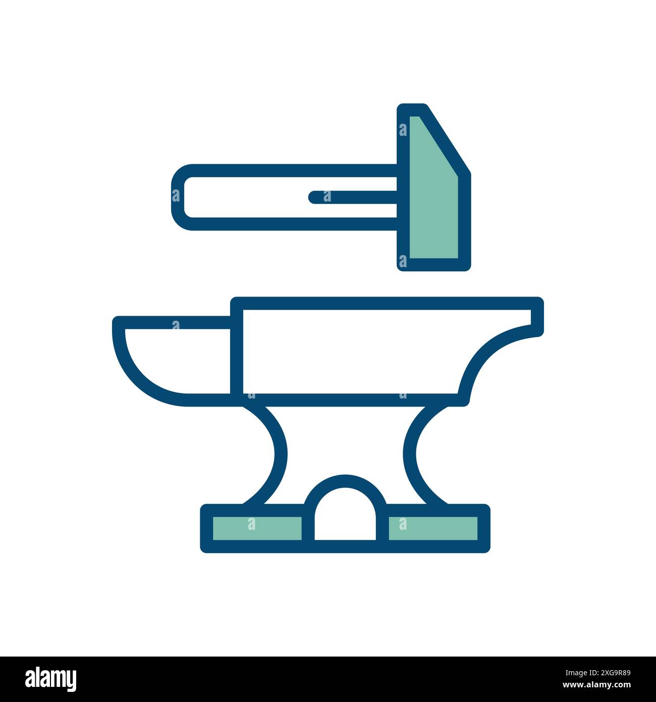 anvil icon vector design template in white background Stock Vector