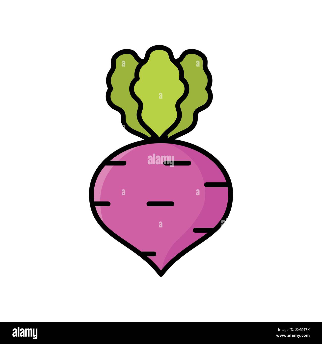 radish icon vector design template in white background Stock Vector