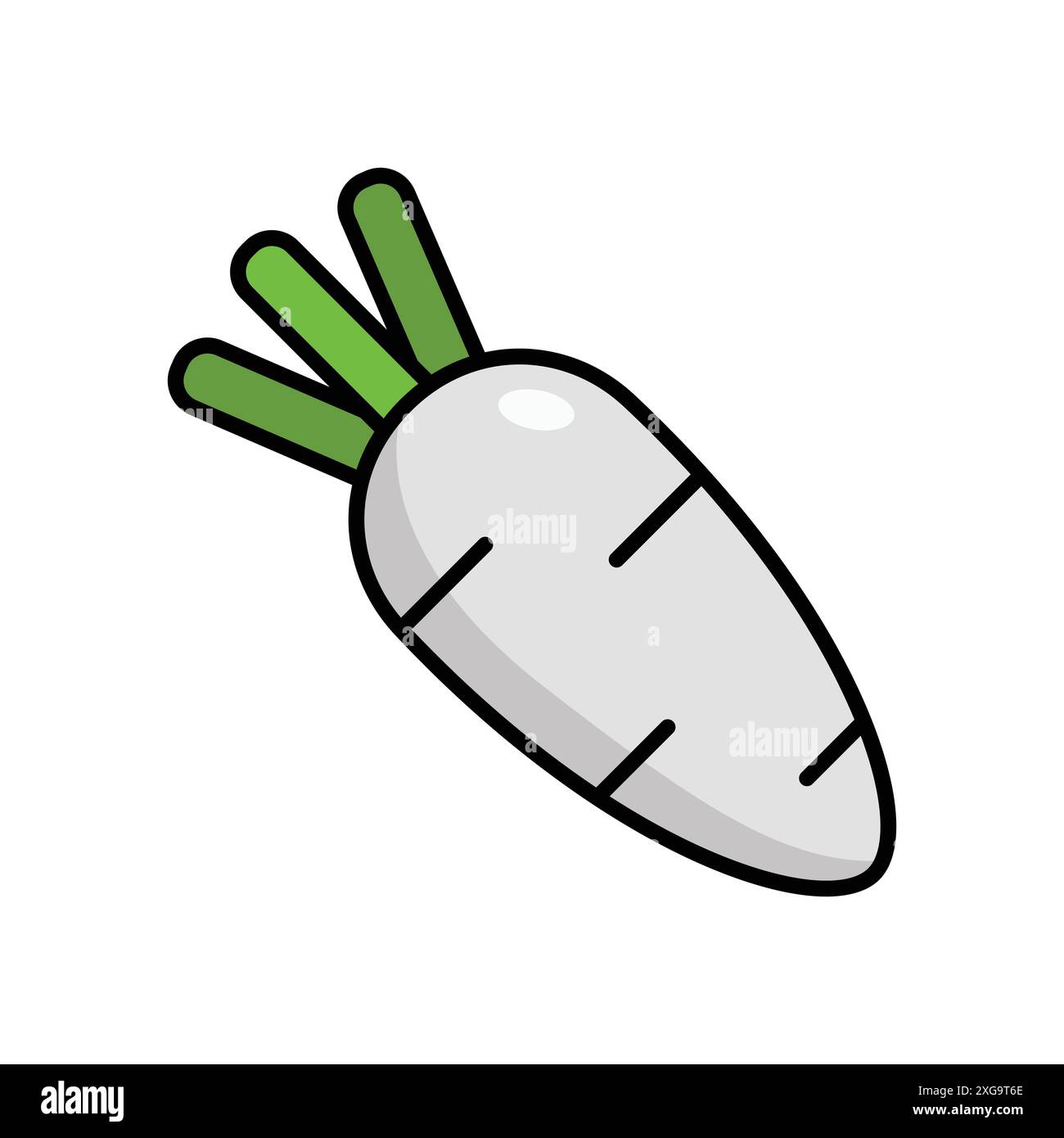 radish icon vector design template in white background Stock Vector