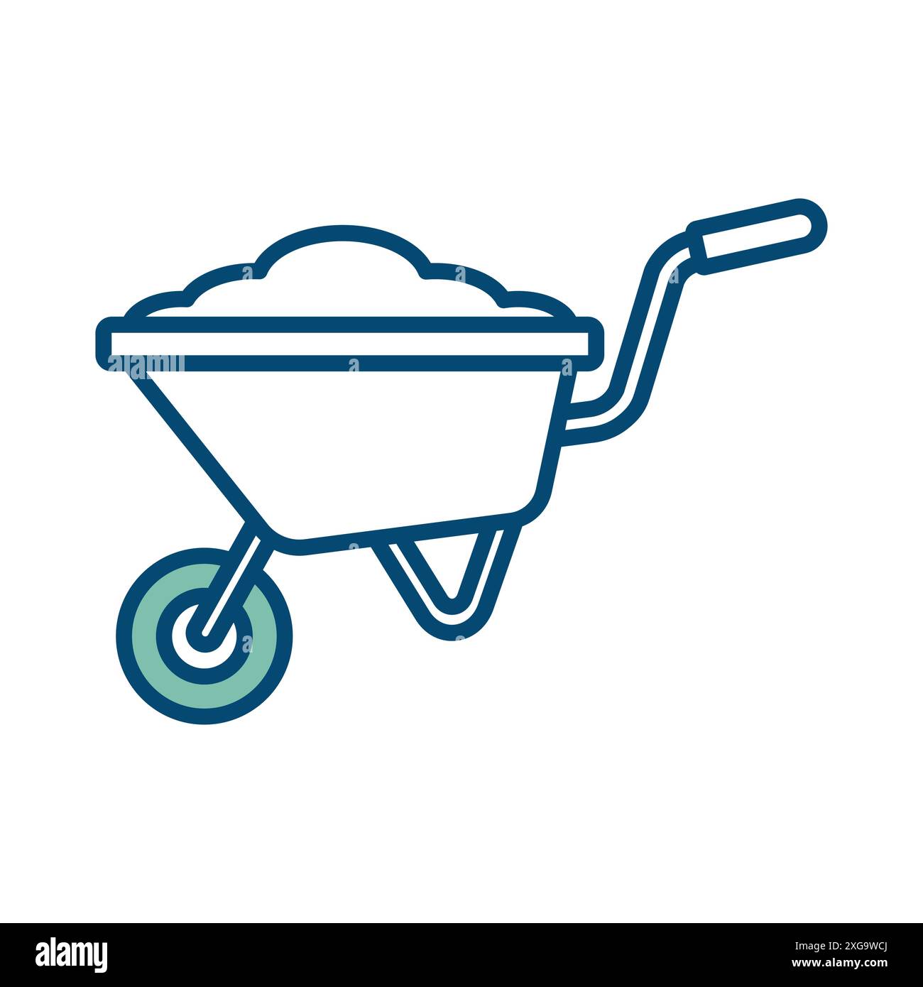 wheelbarrow icon vector design template in white background Stock Vector