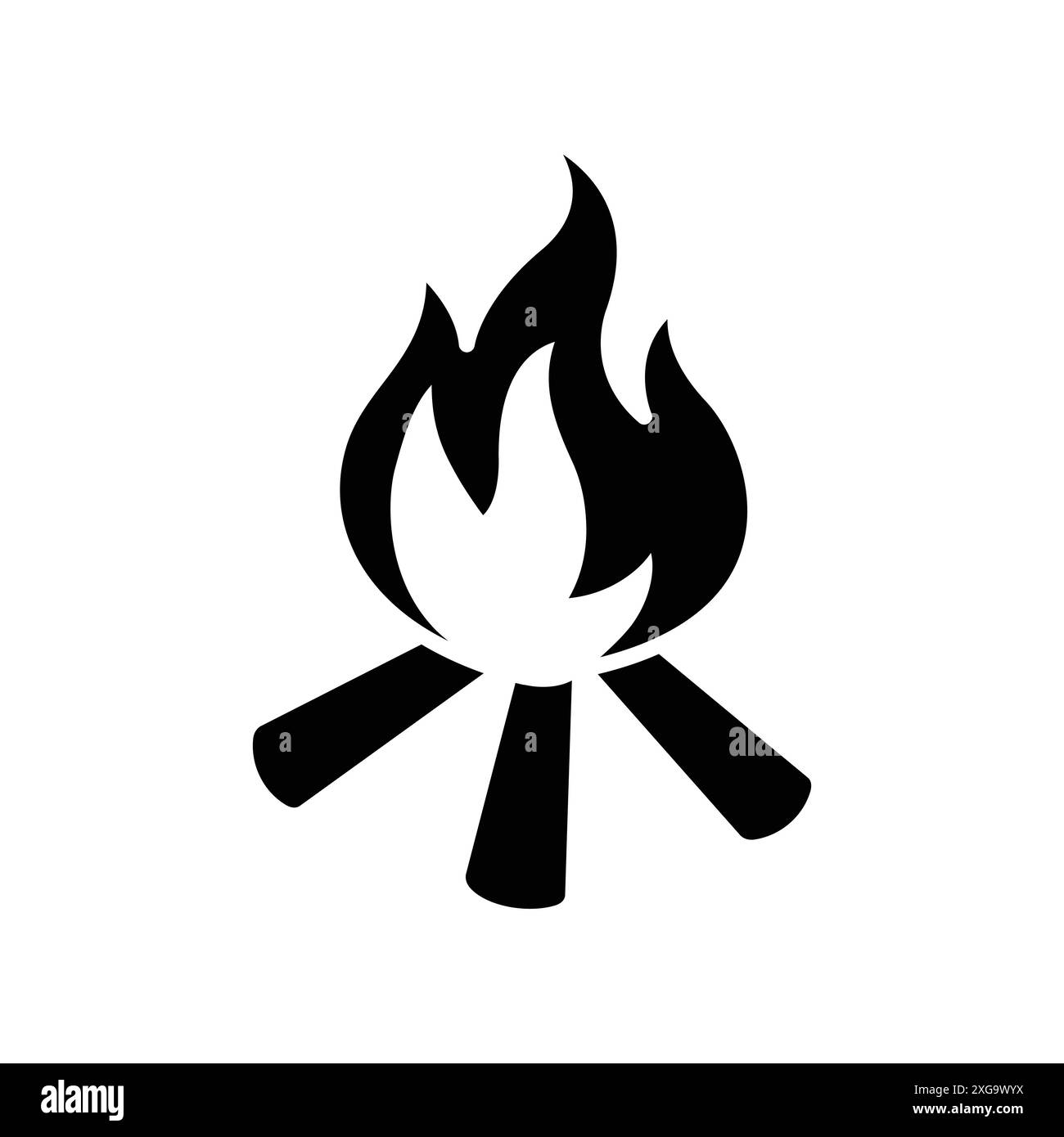 camp fire icon vector design template in white background Stock Vector ...
