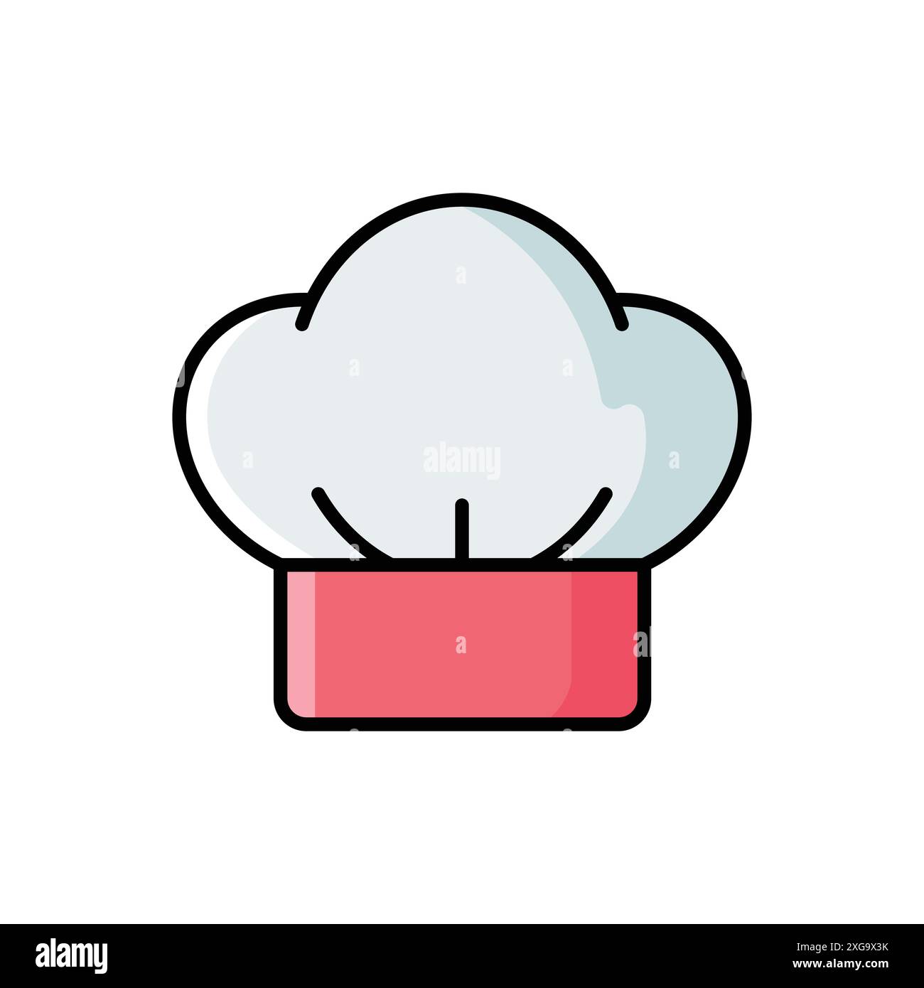 chef hat icon vector design template in white background Stock Vector