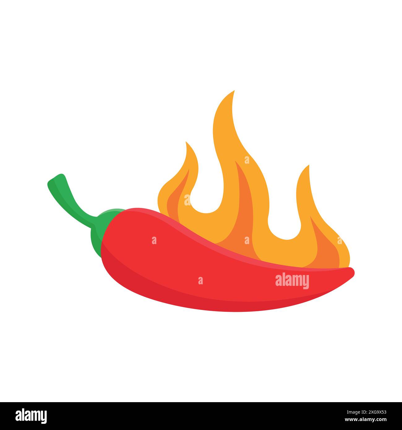 chilli pepper icon vector design template in white background Stock Vector