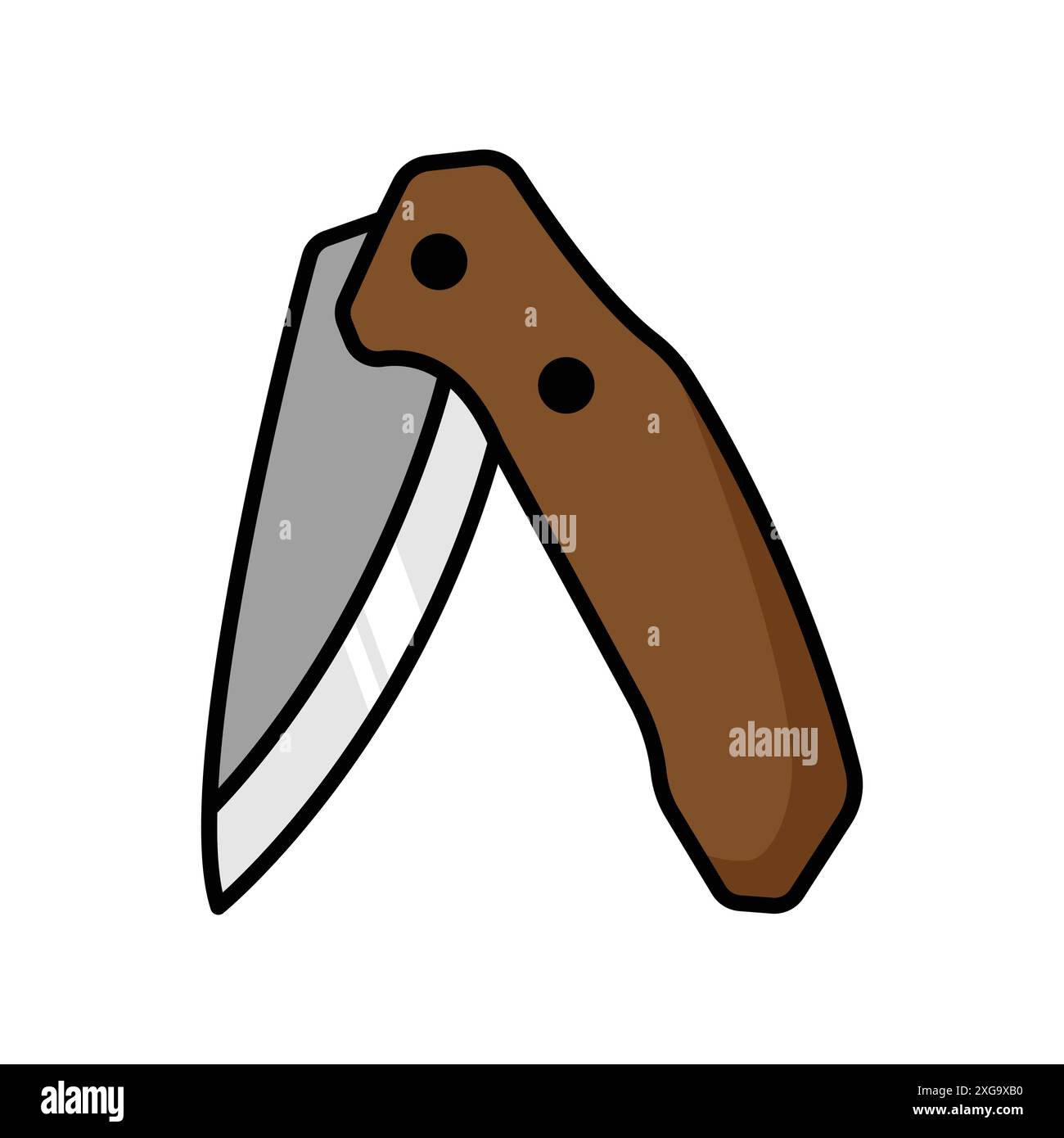 folding knife icon vector design template in white background Stock Vector