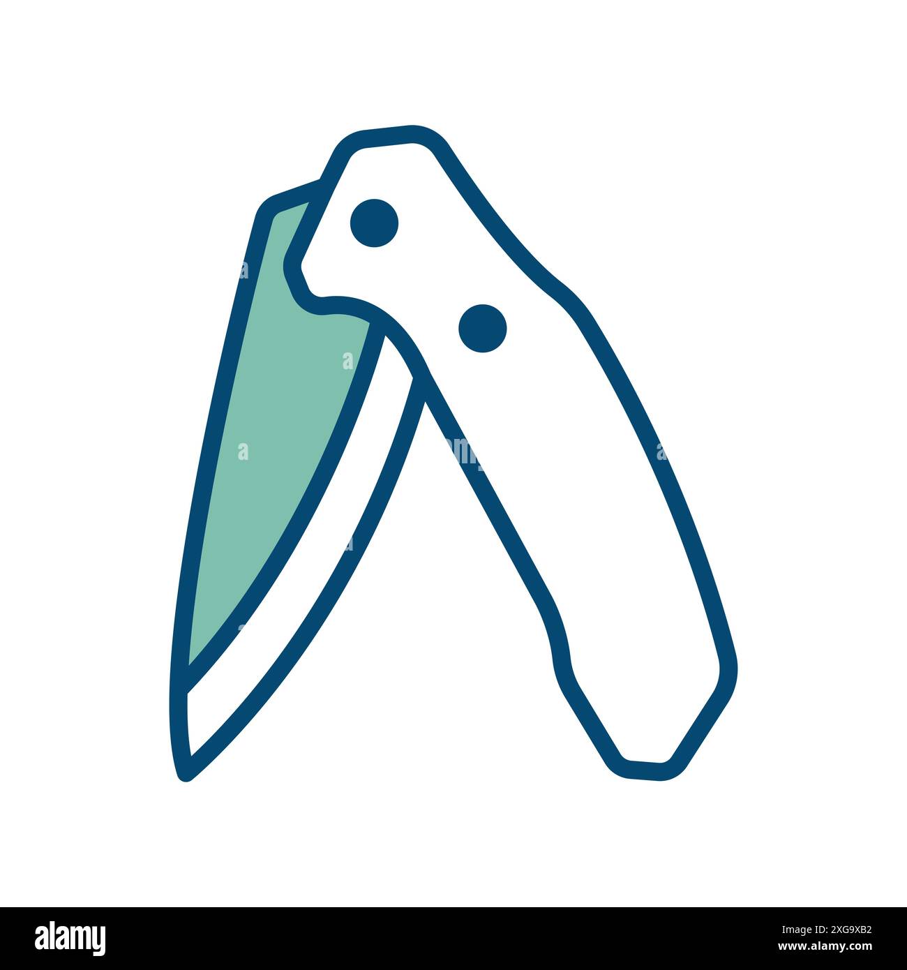 folding knife icon vector design template in white background Stock Vector