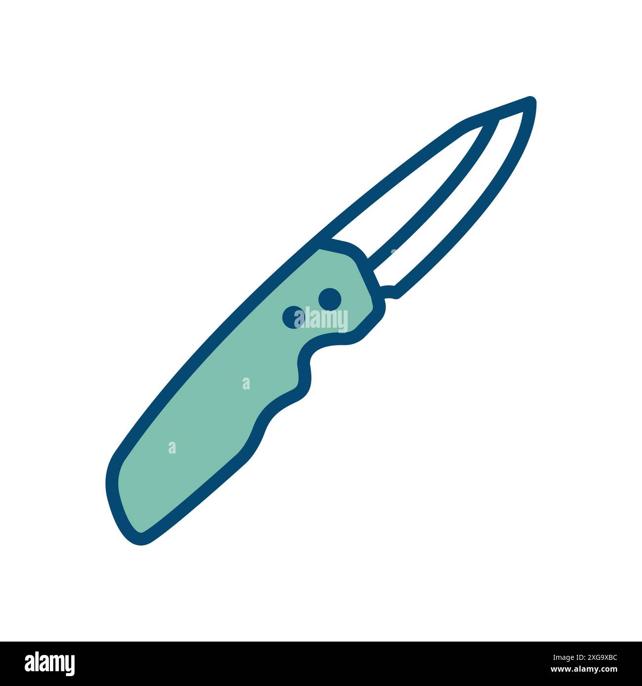 folding knife icon vector design template in white background Stock Vector