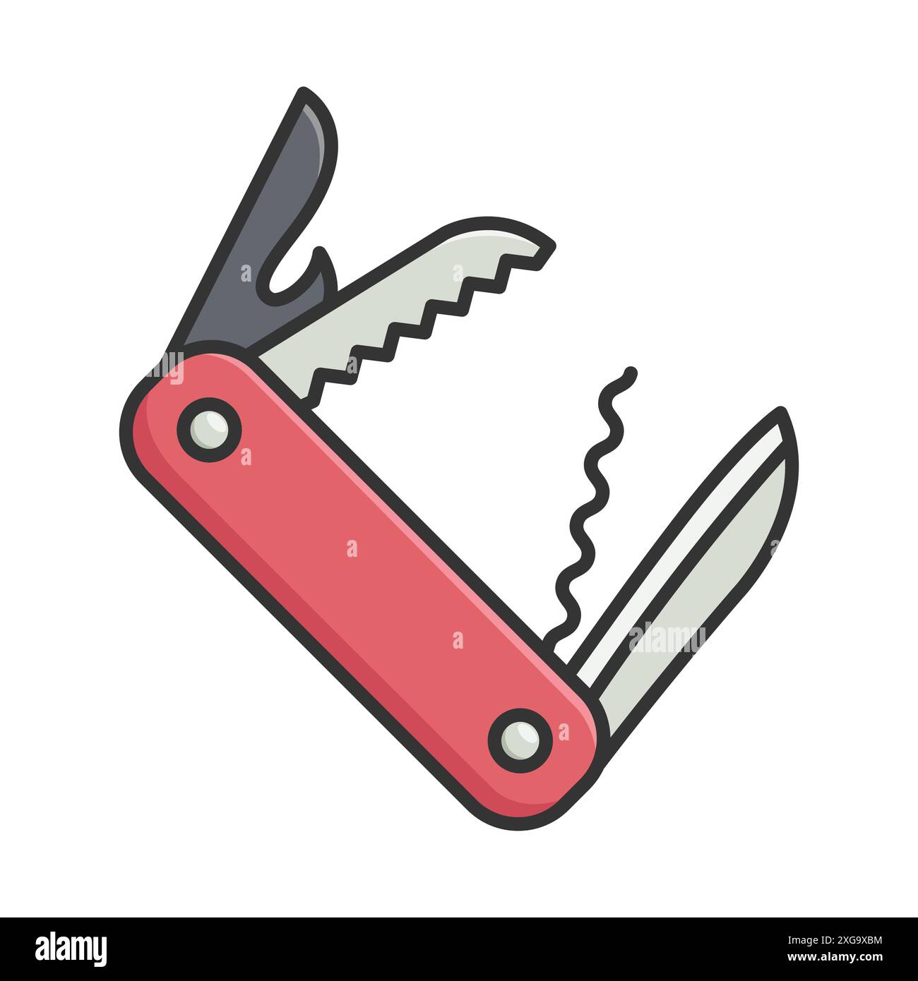 folding knife icon vector design template in white background Stock Vector