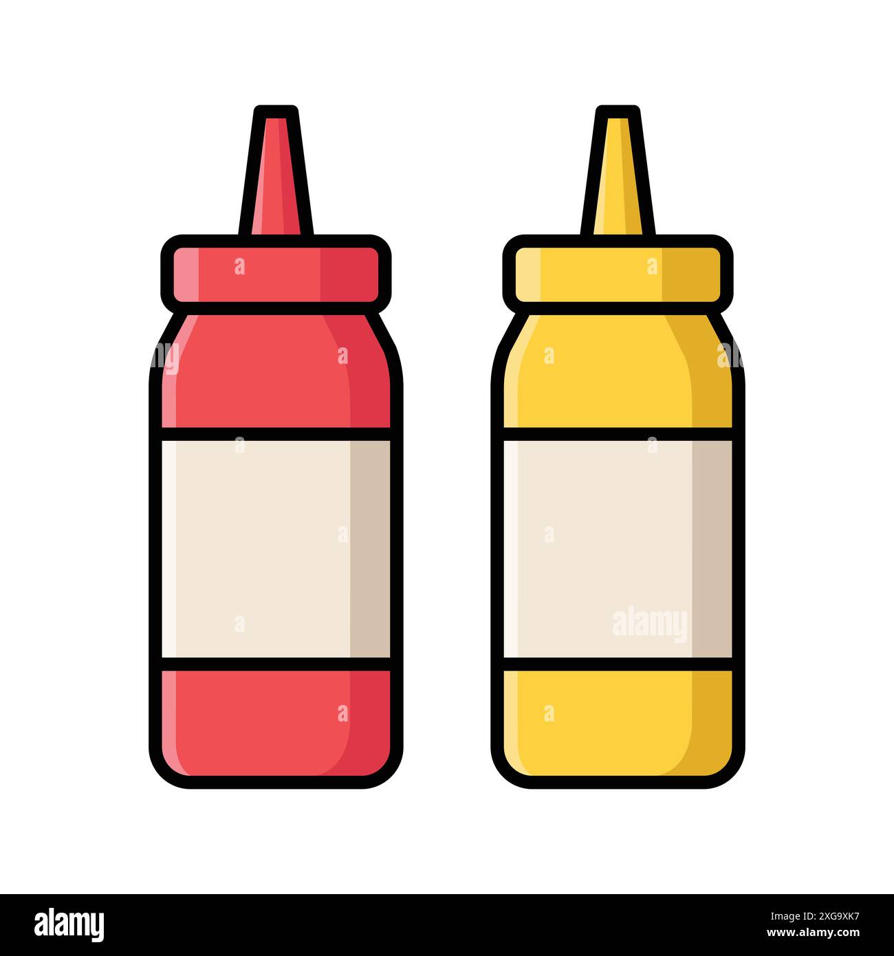 ketchup icon vector design template in white background Stock Vector