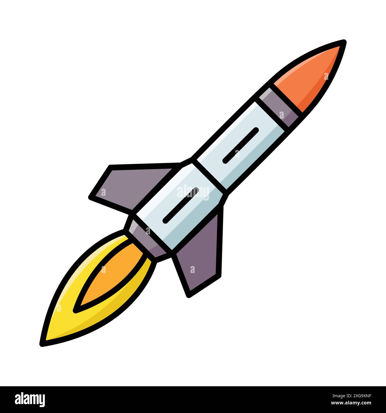 missile icon vector design template in white background Stock Vector