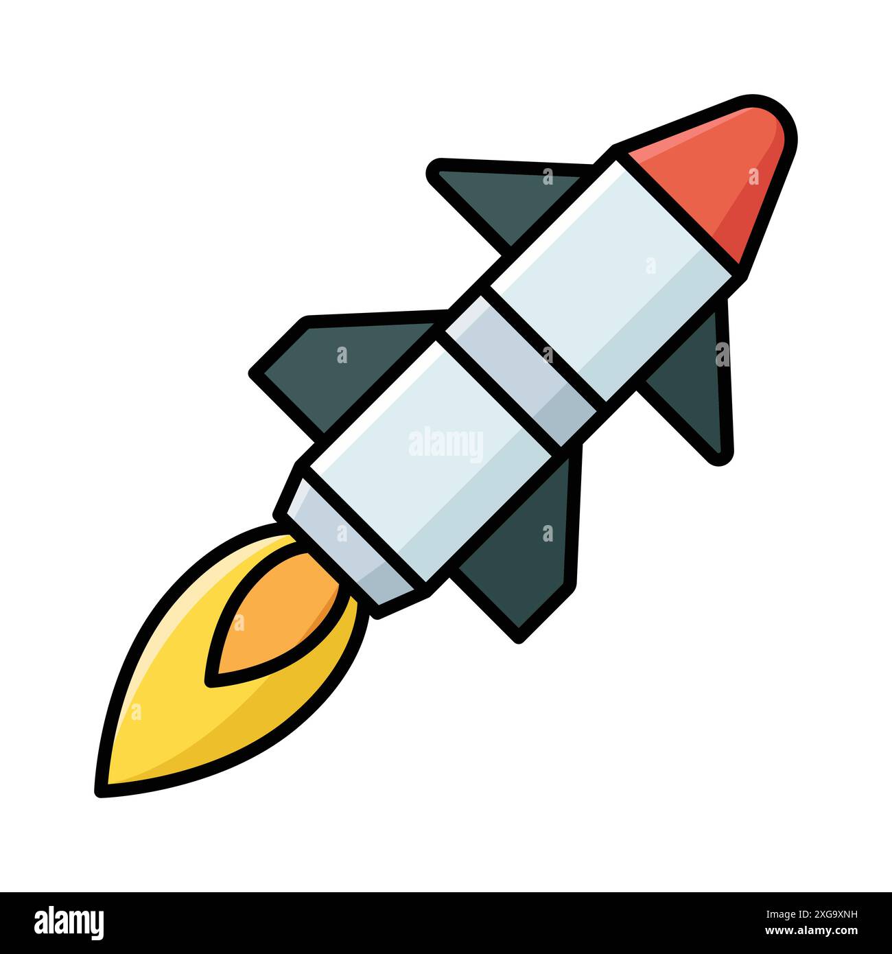 missile icon vector design template in white background Stock Vector