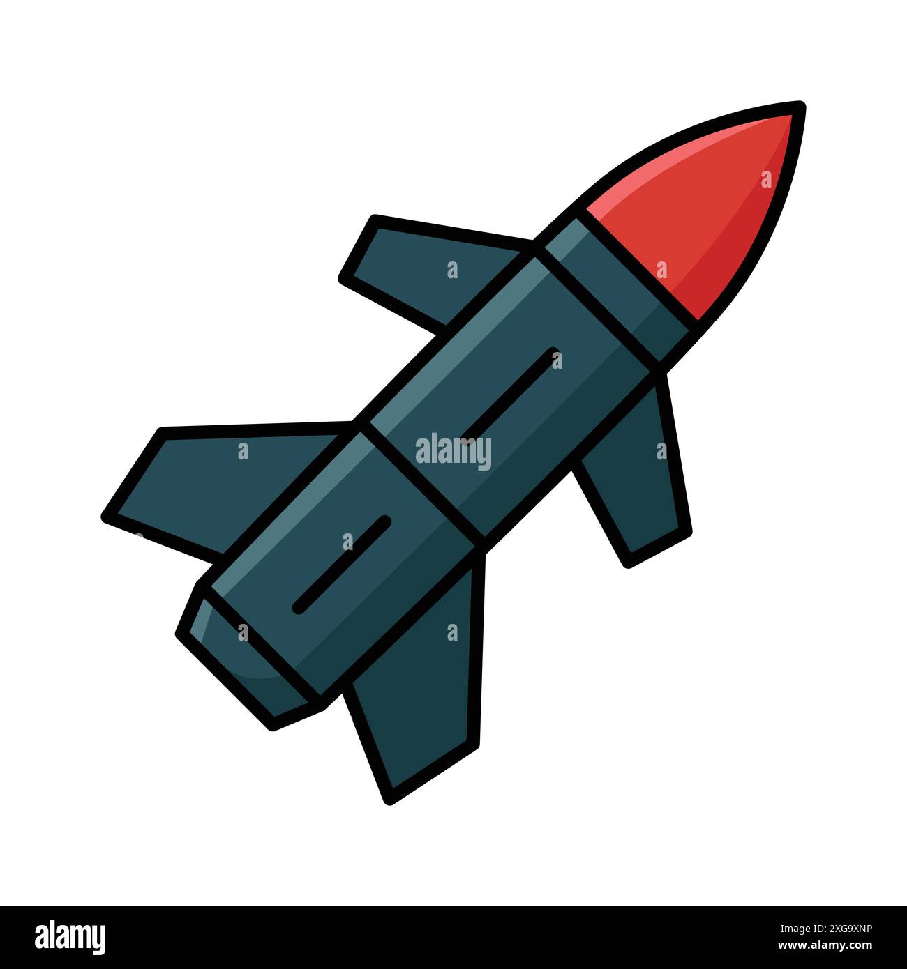 missile icon vector design template in white background Stock Vector