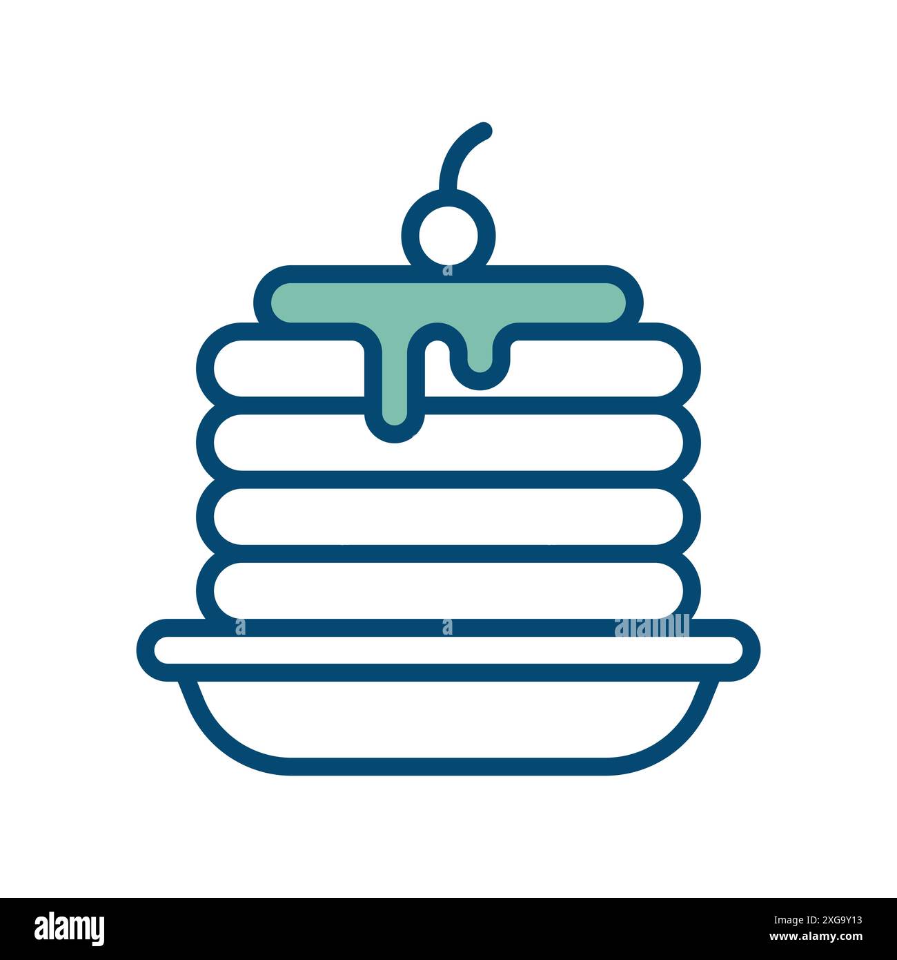 pancake icon vector design template in white background Stock Vector