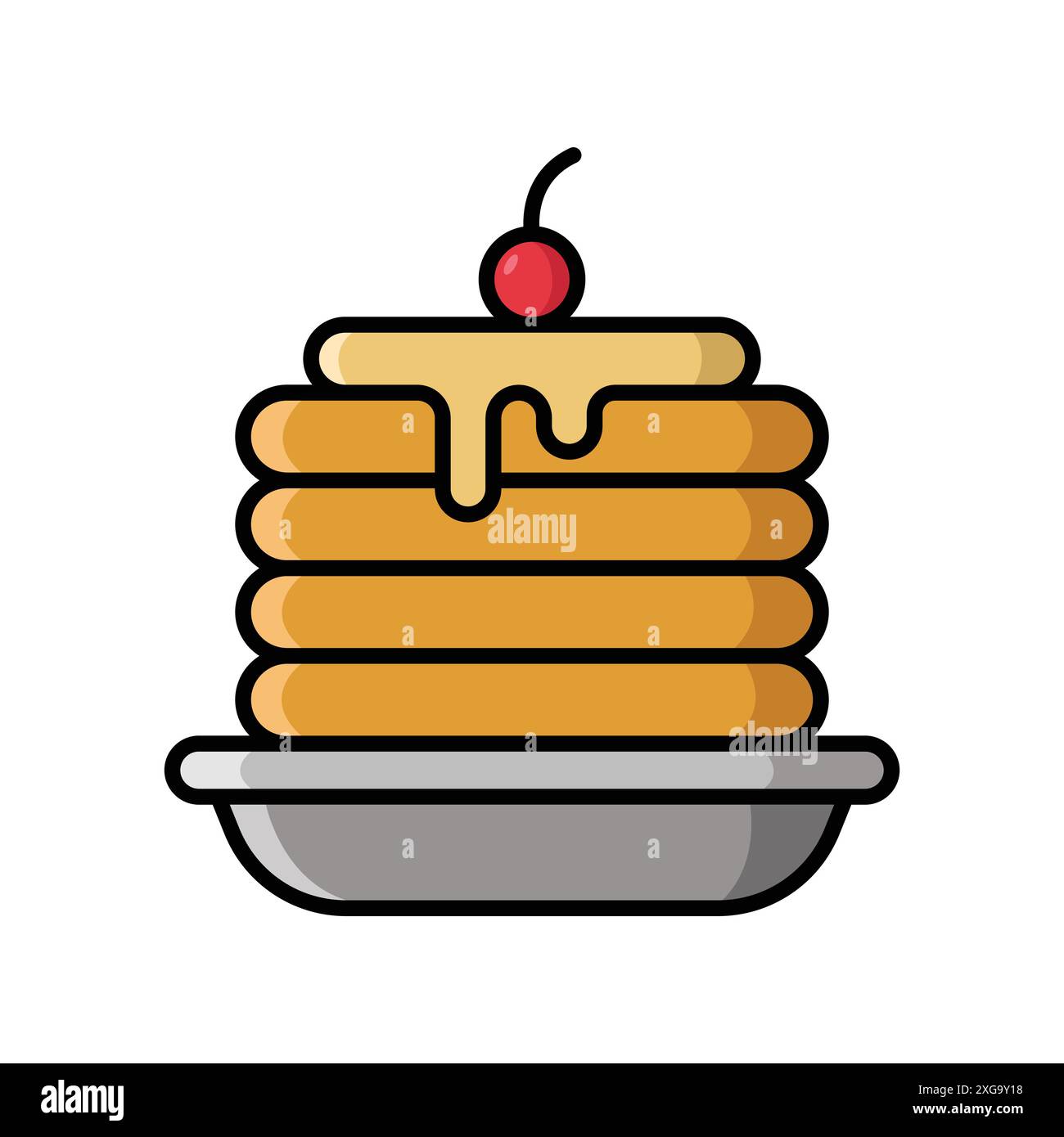 pancake icon vector design template in white background Stock Vector ...