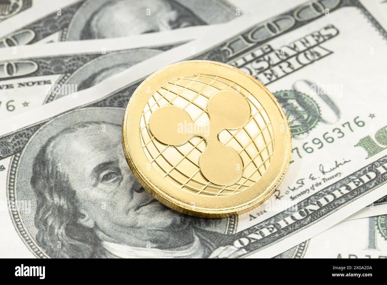 Crypto currency ripple xrp and us dollars money background. Blockchain and  cyber currency. Global money. Exchange, bussiness, commercial. Cash money  and cryptocurrency concept Stock Photo - Alamy