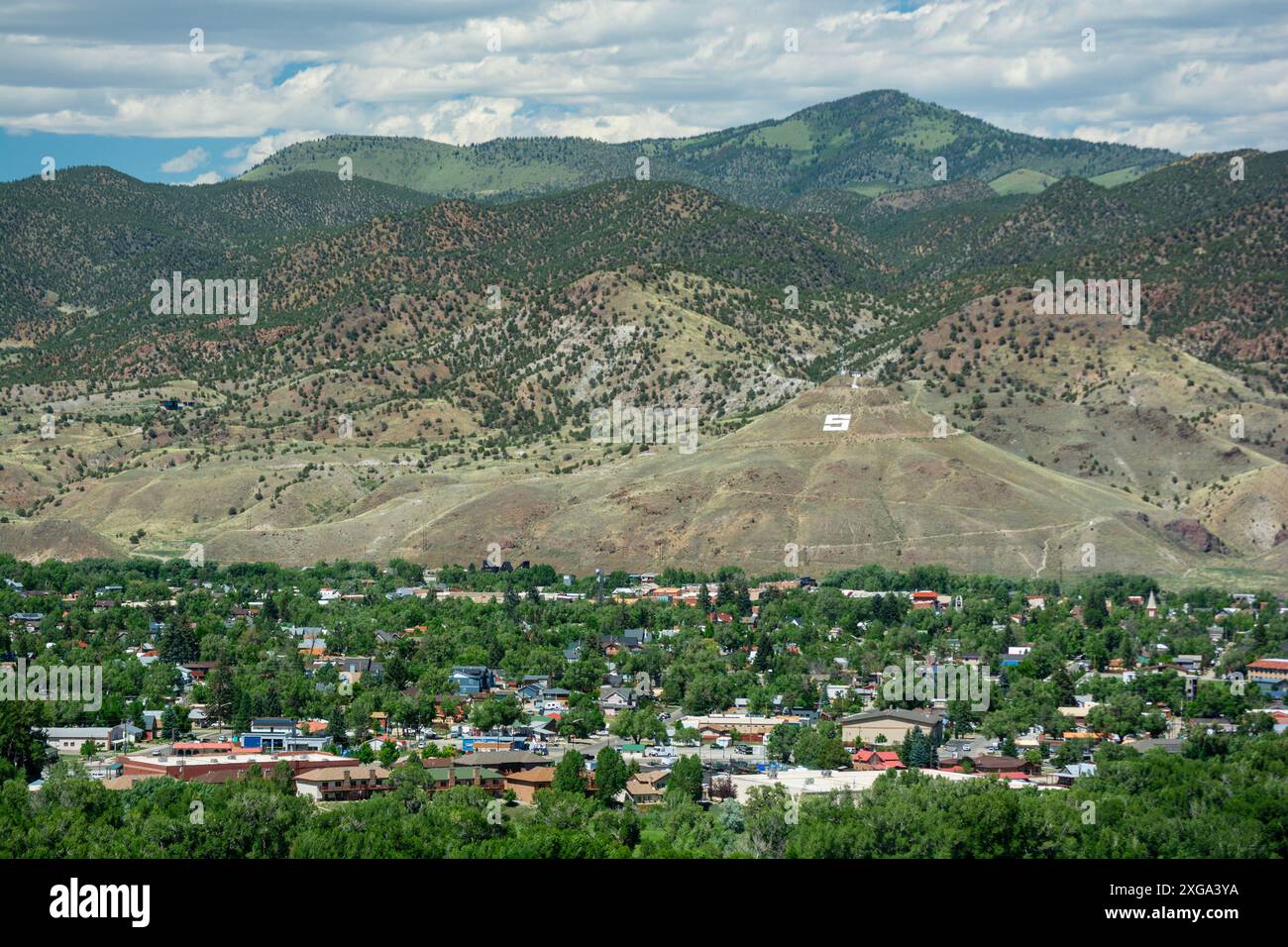 Salida, Colorado in the Rocky Mountains on a Sunny Day Stock Photo