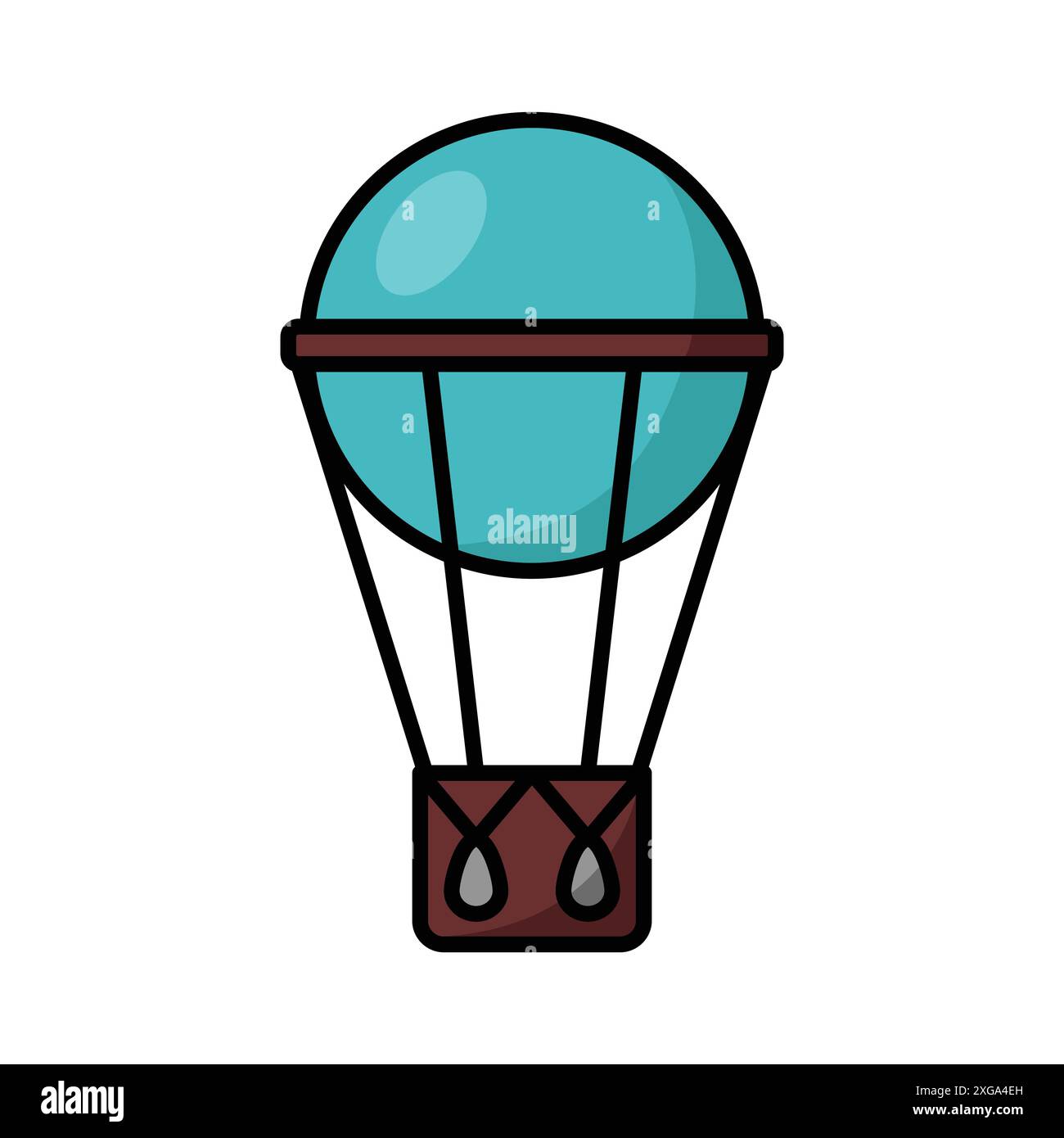 air balloon icon vector design template in white background Stock Vector