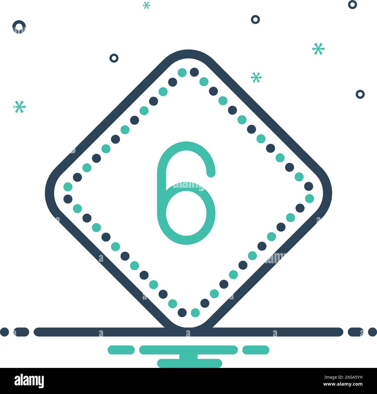 Sign number logo six icon Stock Vector Images - Alamy