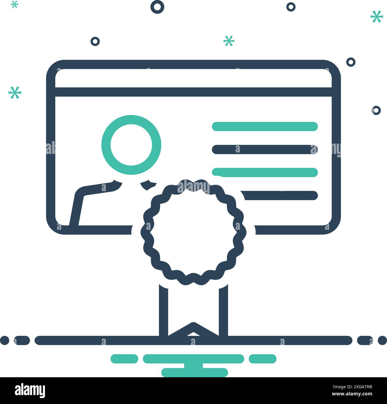 Icon for licensing,id card Stock Vector Image & Art - Alamy