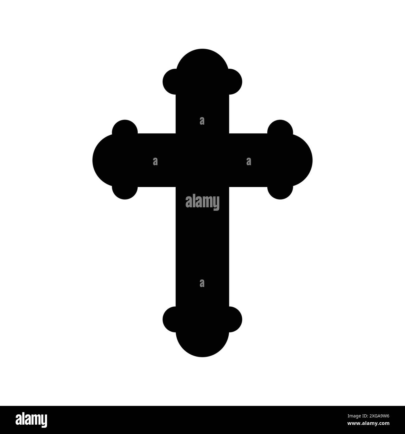 christian cross icon vector design template in white background Stock ...