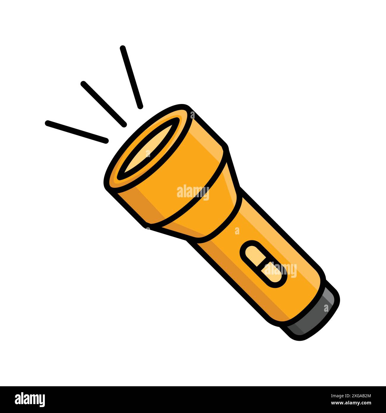 flashlight icon vector design template in white background Stock Vector