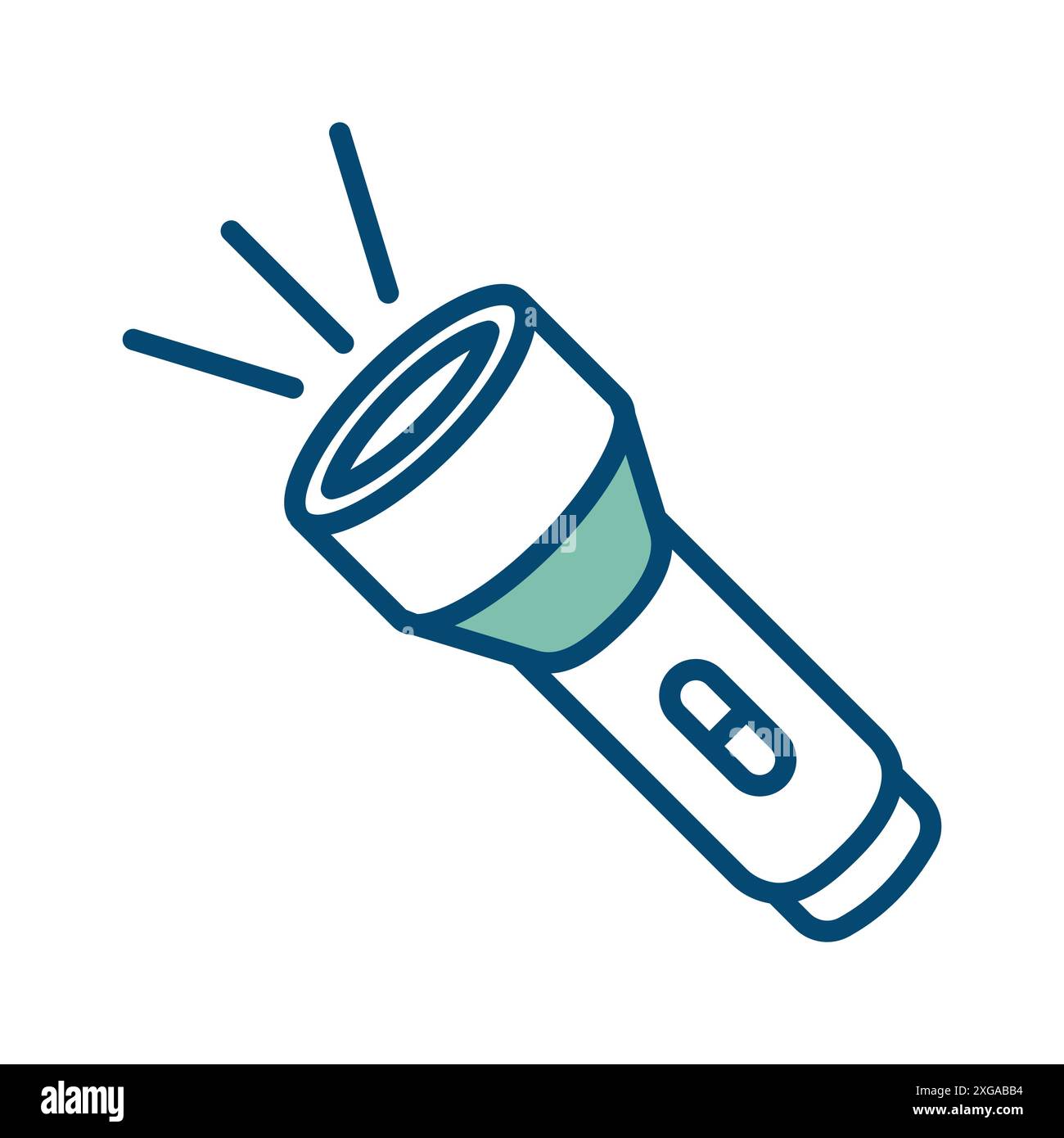 flashlight icon vector design template in white background Stock Vector