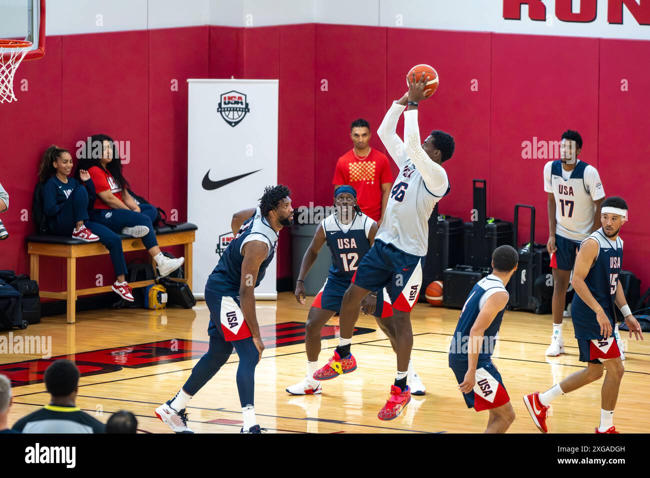 Team USA Basketball Scrimmage Stock Photo