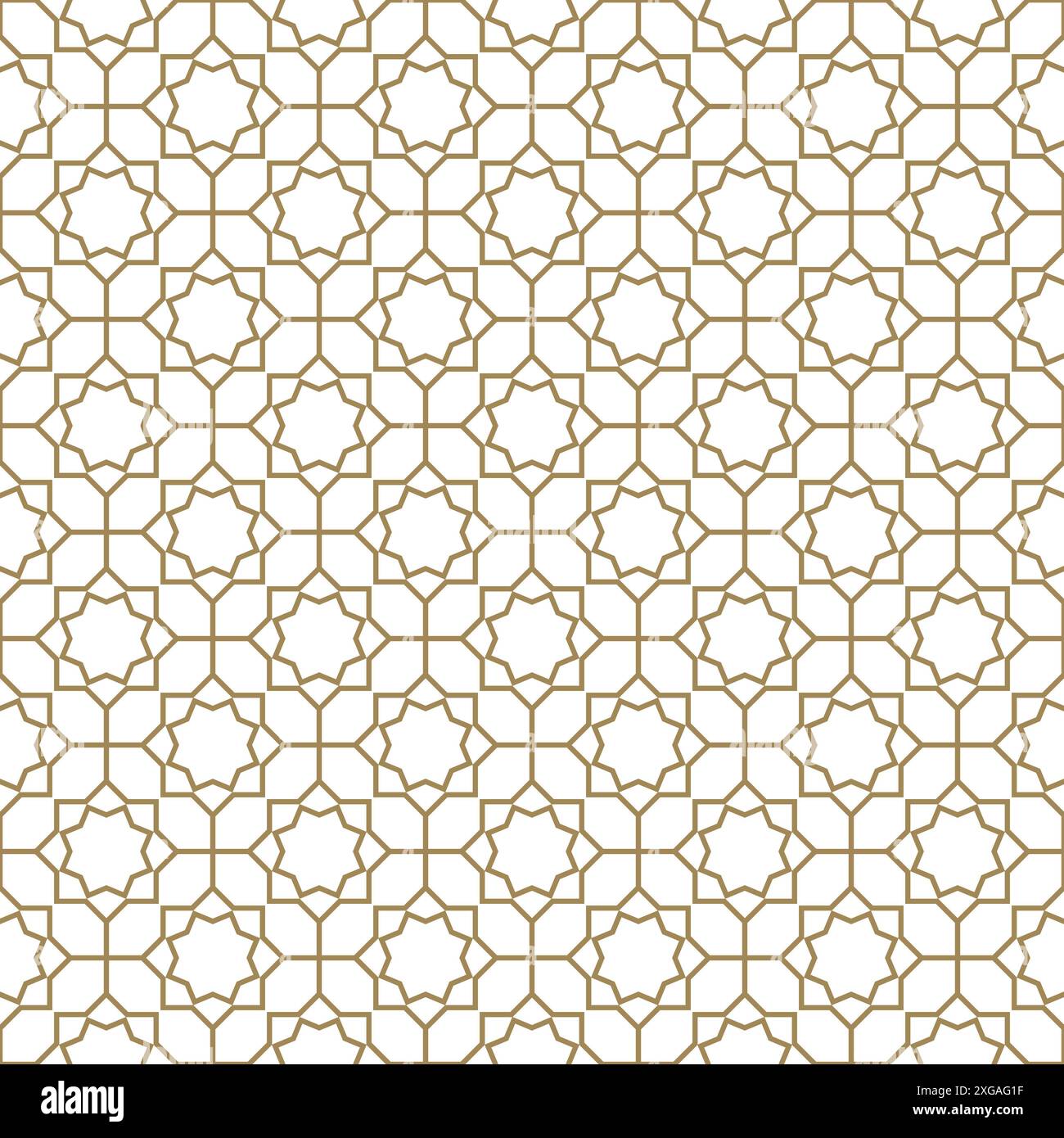 Abstract pattern in Arabian style. Seamless vector background. Gold and ...