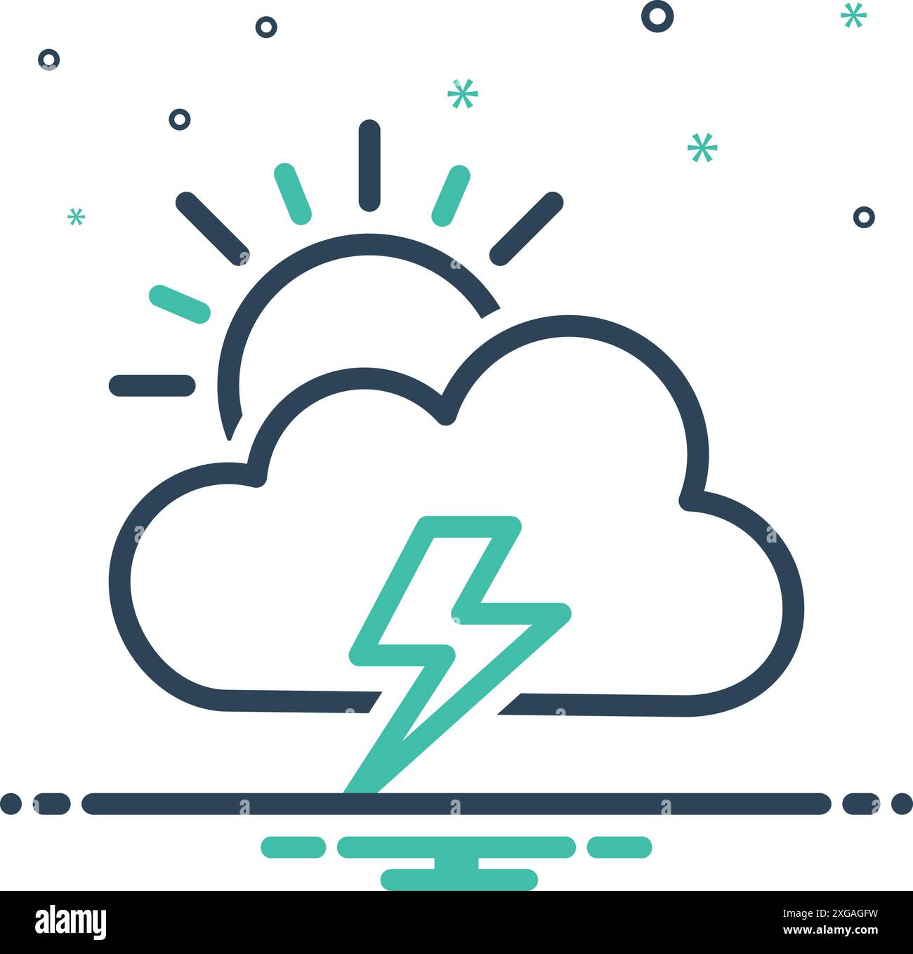 Icon for partly,partially Stock Vector