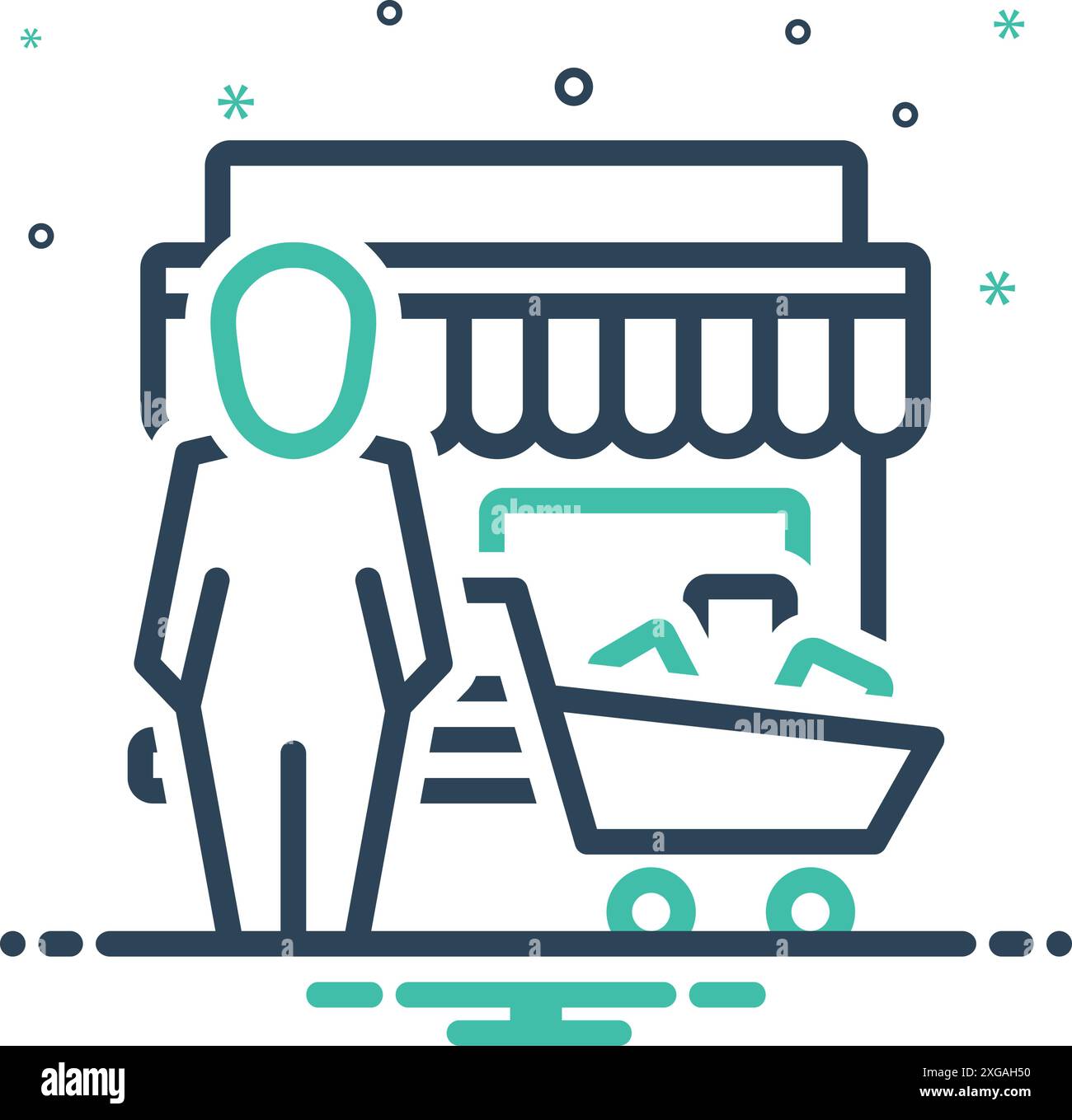 Shopkeeper vector hi-res stock photography and images - Alamy